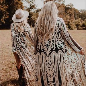 Southern Fried Chics Sequin Duster- New with tags-medium